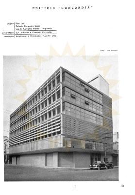 Edifício Concordia, 1958. Fonte: Edifício Concordia Acrópole. São Paulo, ano 20, n.233, p.165, mar. 1958.