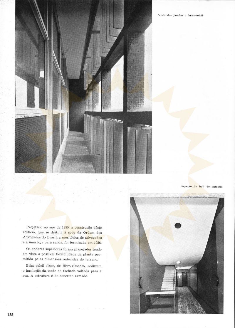 Edifício Ordem dos Advogados. Acrópole. São Paulo, set. 1956, ano 18 n.216, p.458